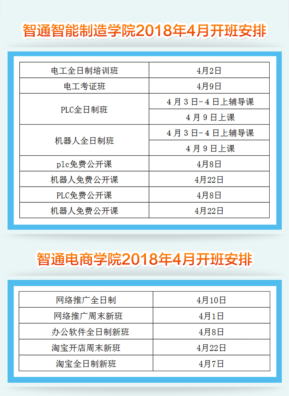 2018年4月廣東智通職業(yè)培訓學院開班通知02